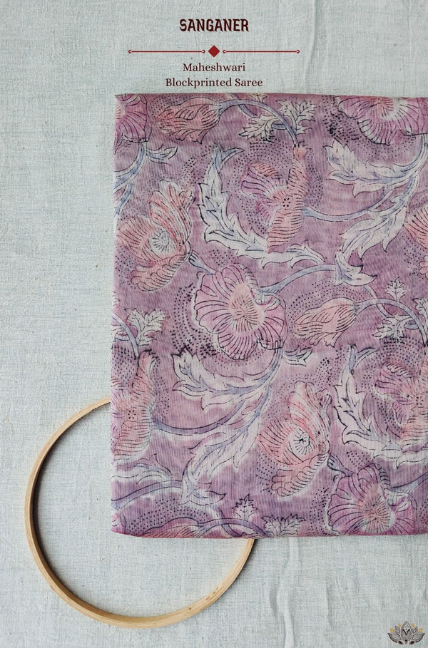 Maheshwari Sanganeri Printed  Sarees