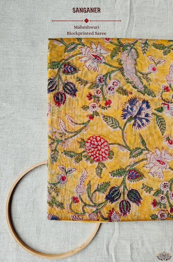Maheshwari Sanganeri Printed  Sarees