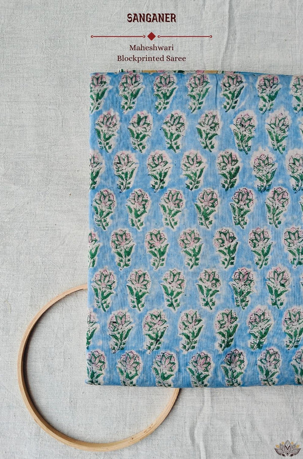 Maheshwari Sanganeri Printed  Sarees
