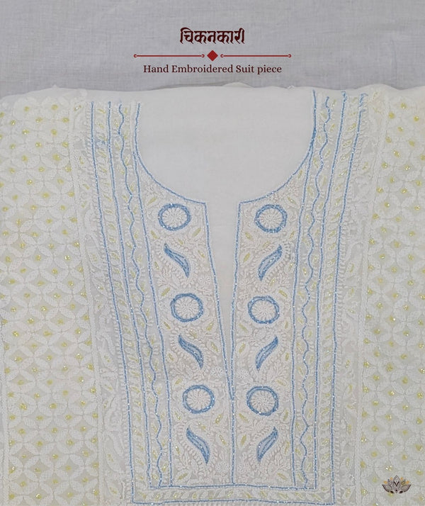 Chikankari Hand Embroidered Georgette Suit piece