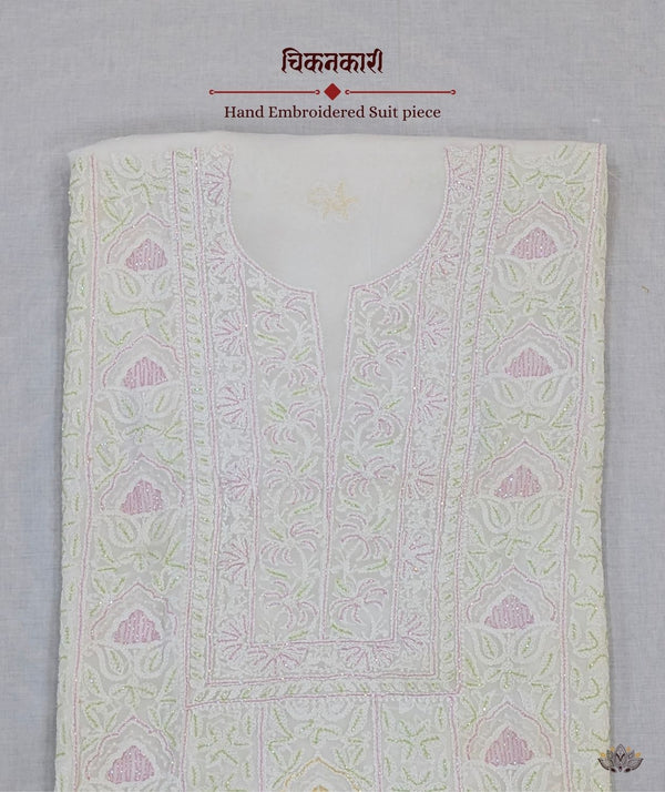 Chikankari Hand Embroidered Georgette Suit piece