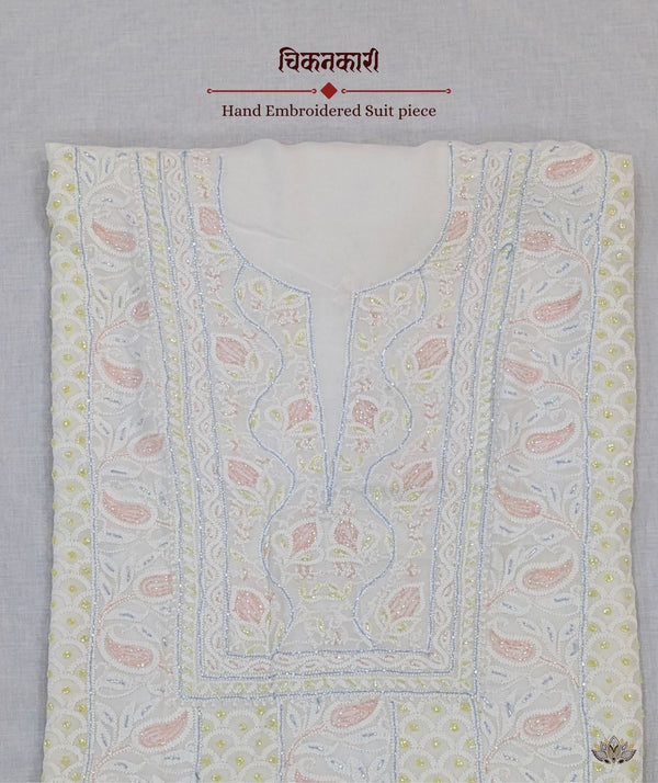 Chikankari Hand Embroidered Georgette Suit piece