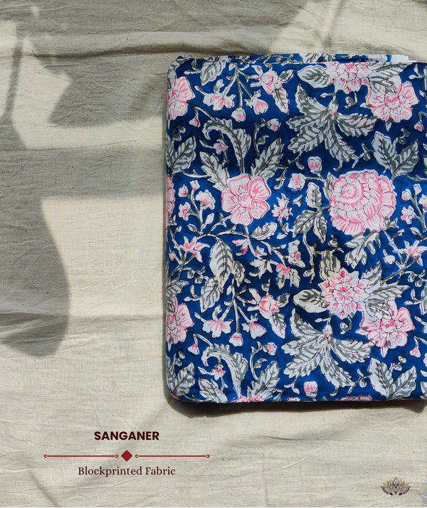 Sanganer Handblock Printed Yardage Fabric