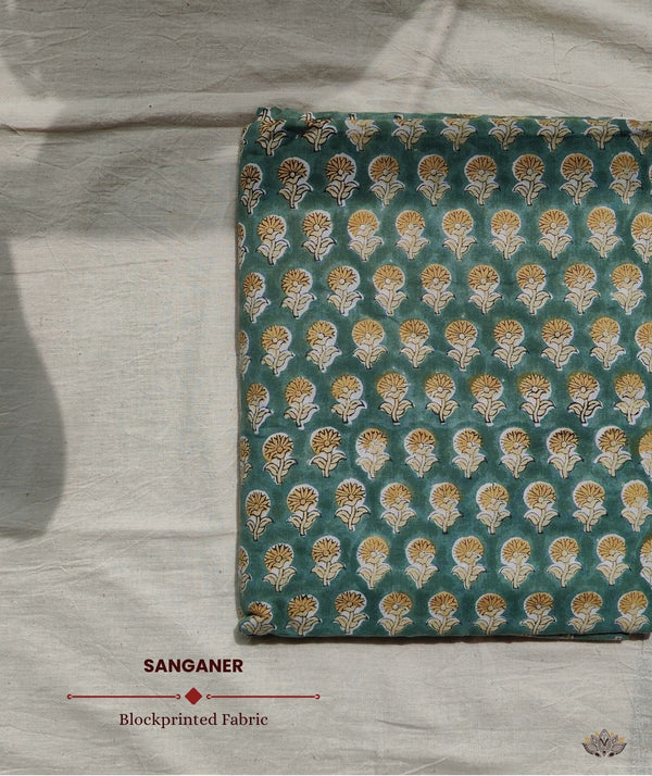 Sanganer Handblock Printed Yardage Fabric