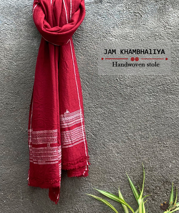 JAM KHAMBHADIYA HAND WOVEN STOLE