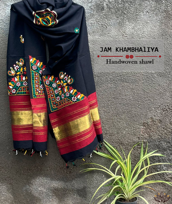 JAM KHAMBHADIYA HAND WOVEN SHAWL