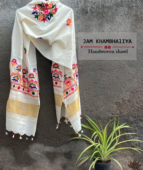 JAM KHAMBHADIYA HAND WOVEN SHAWL