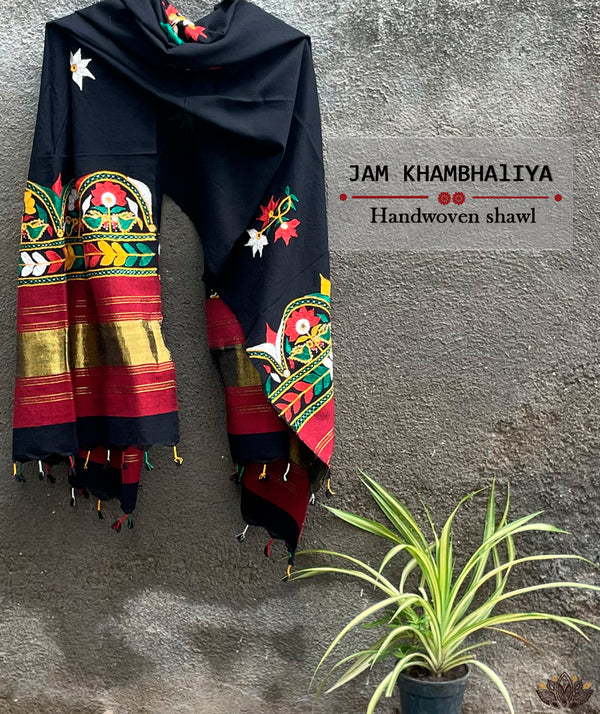 JAM KHAMBHADIYA HAND WOVEN SHAWL