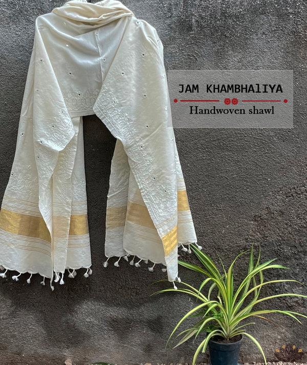 JAM KHAMBHADIYA HAND WOVEN SHAWL