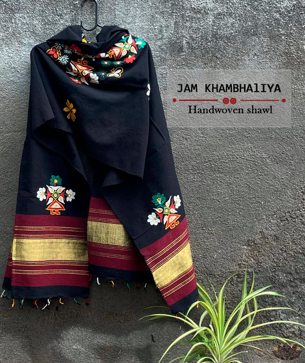 JAM KHAMBHADIYA HAND WOVEN SHAWL