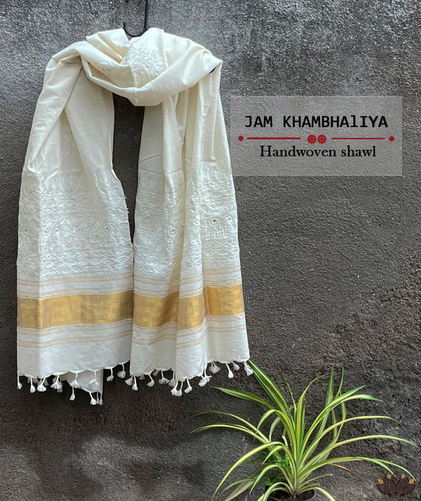 JAM KHAMBHADIYA HAND WOVEN SHAWL