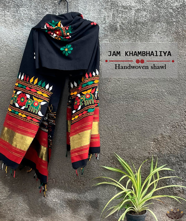 JAM KHAMBHADIYA HAND WOVEN SHAWL