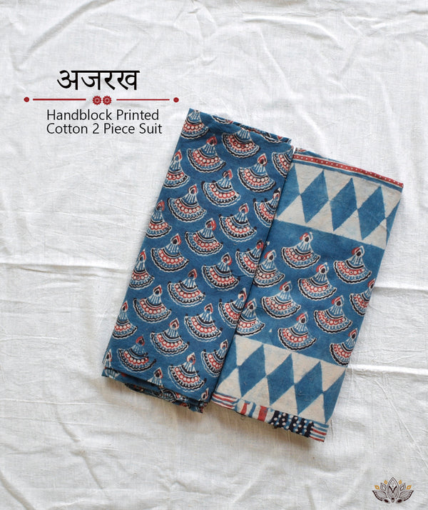 AJRAKH COTTON HAND BLOCK PRINTED TWO PIECE SUIT