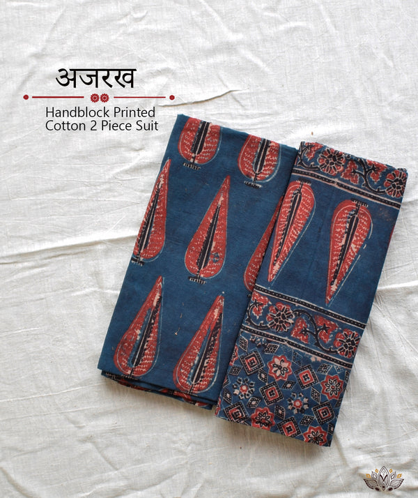 AJRAKH COTTON HAND BLOCK PRINTED TWO PIECE SUIT