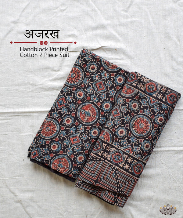 AJRAKH COTTON HAND BLOCK PRINTED TWO PIECE SUIT
