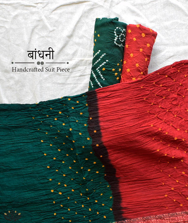 BANDHANI COTTON SUIT PIECE