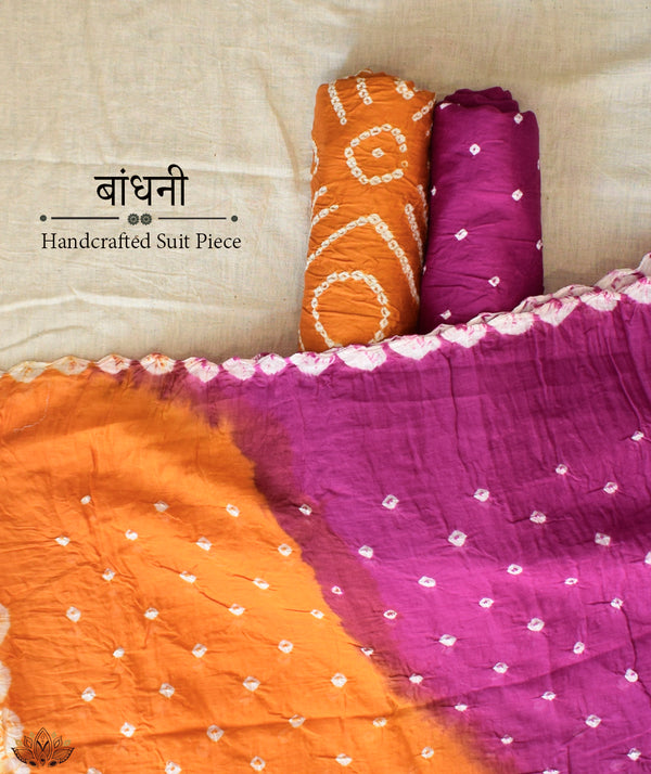 BANDHANI COTTON SUIT PIECE