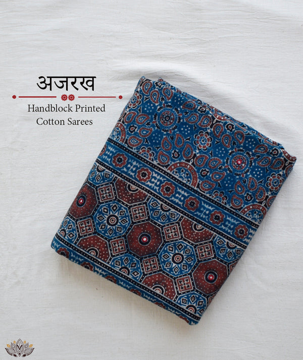 Exclusive Amounee Ajrakh  Kala Cotton Saree