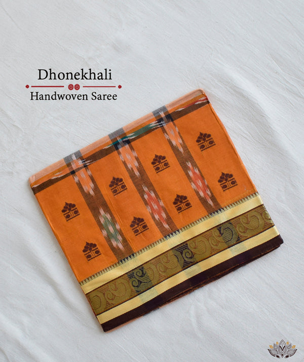 Dhonekhali Handwoven Cotton Saree