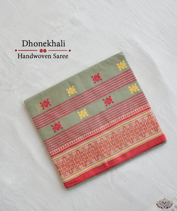 Dhonekhali Handwoven Cotton Saree
