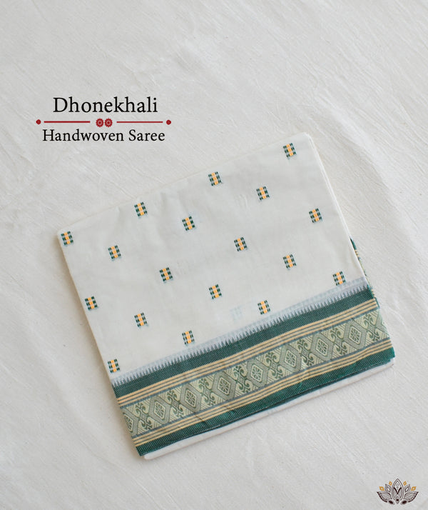 Dhonekhali Handwoven Cotton Saree