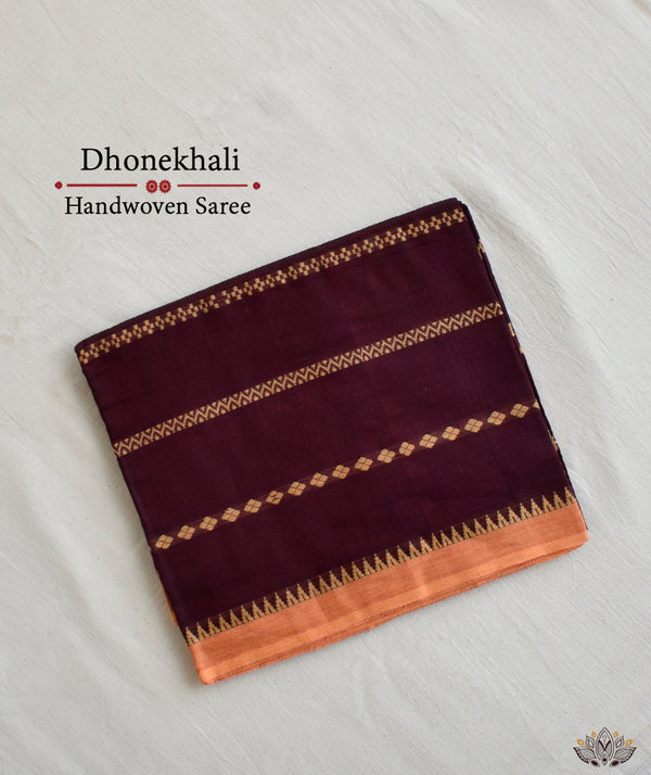 Dhonekhali Handwoven Cotton Saree