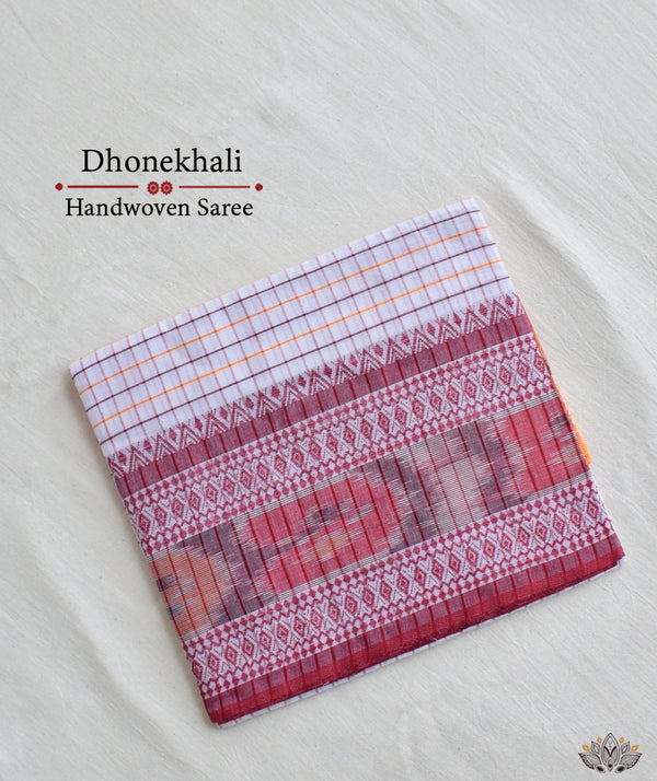 Dhonekhali Handwoven Cotton Saree