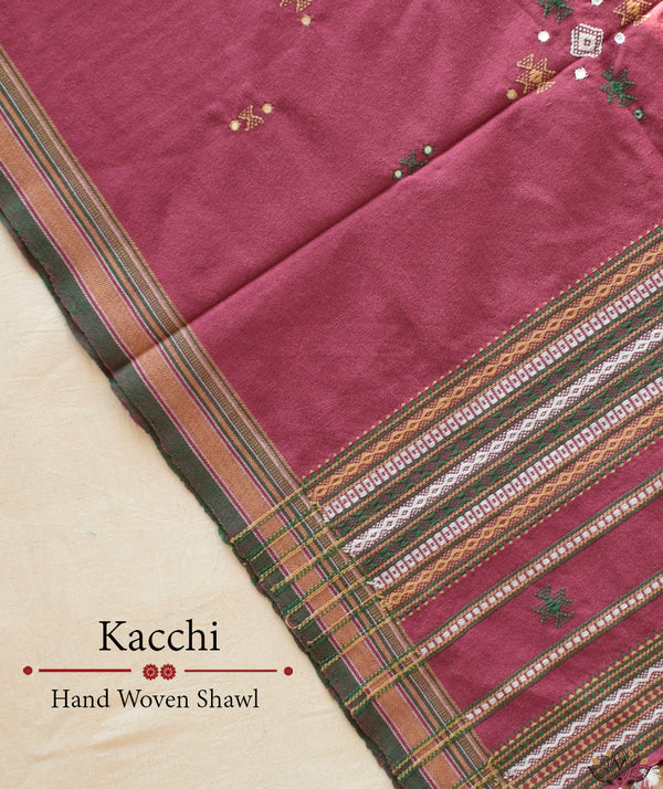 KACCHI WOOLEN HANDWOVEN SHAWL