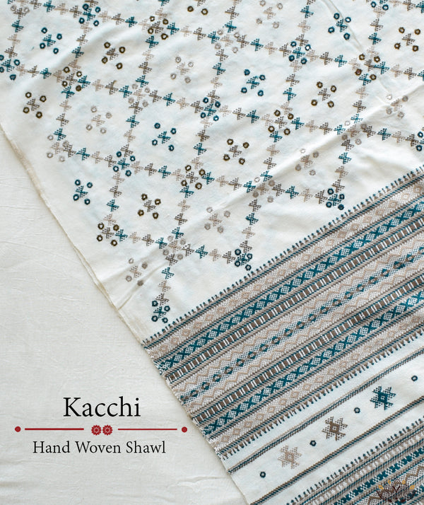 KACCHI WOOLEN HANDWOVEN SHAWL