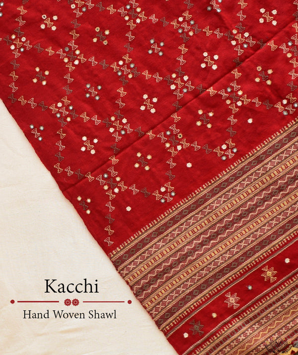 KACCHI WOOLEN HANDWOVEN SHAWL