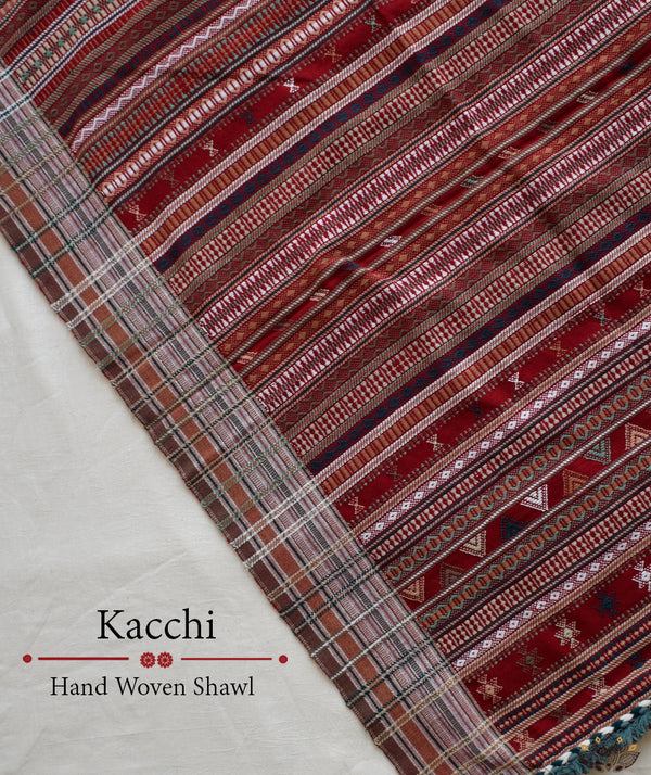 KACCHI WOOLEN HANDWOVEN SHAWL