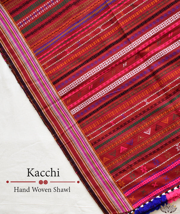 KACCHI WOOLEN HANDWOVEN SHAWL