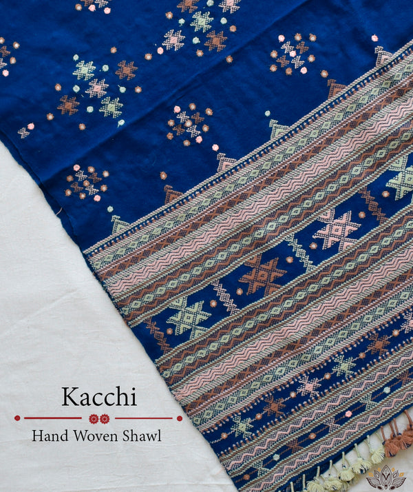 KACCHI WOOLEN HANDWOVEN SHAWL