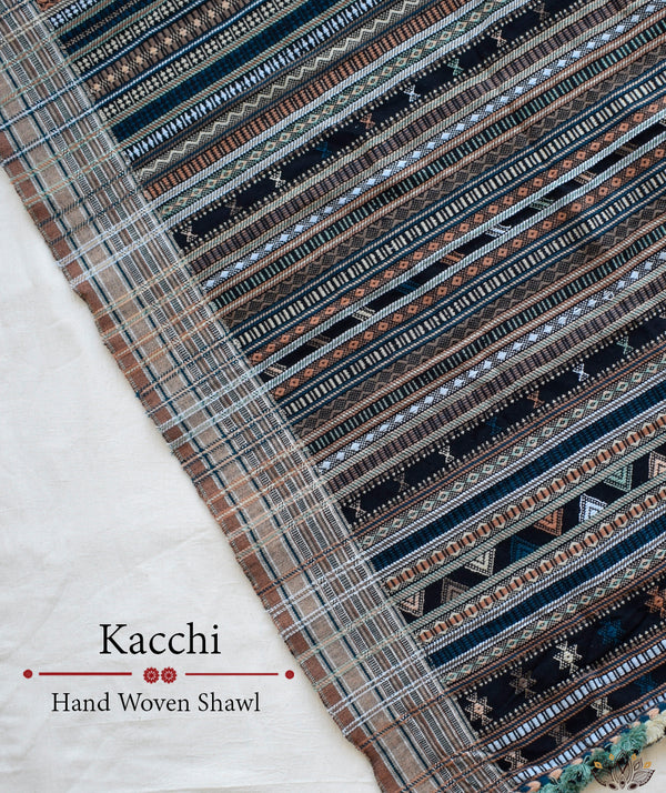 KACCHI WOOLEN HANDWOVEN SHAWL