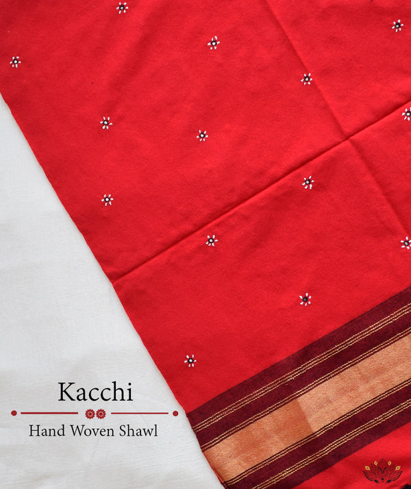 KACCHI WOOLEN HANDWOVEN SHAWL