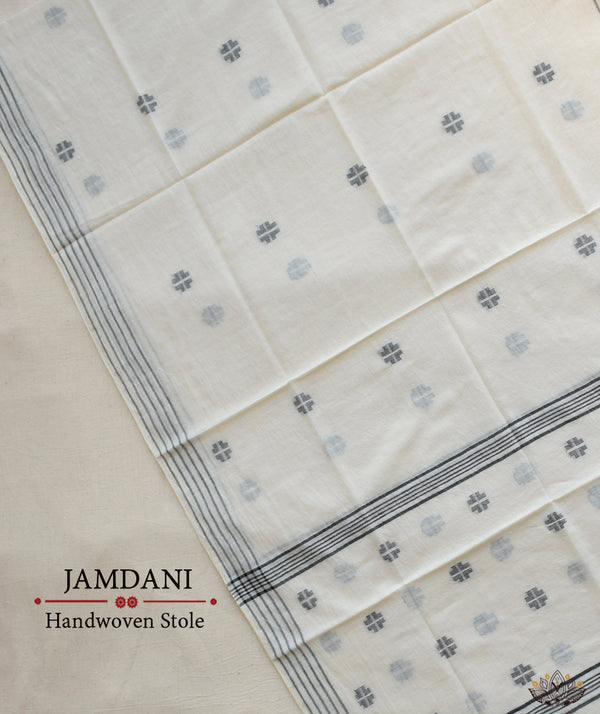 JAMDANI COTTON HANDMADE STOLE