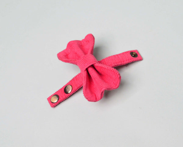 IndieGood Corduroy Cotton Bowtie for Dog - Purrfect Pink