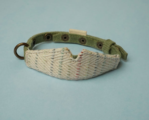 IndieGood Handloom Collar For Cats - Spring Green