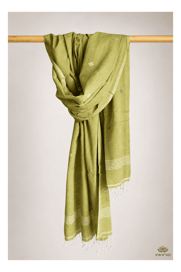 JAMDANI COTTON HANDMADE STOLE – AMOUNEE - Handloom & Handicraft