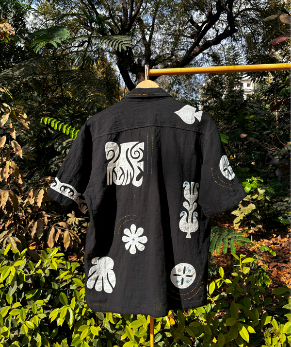 Handstitched Applique Kala Cotton Shirt