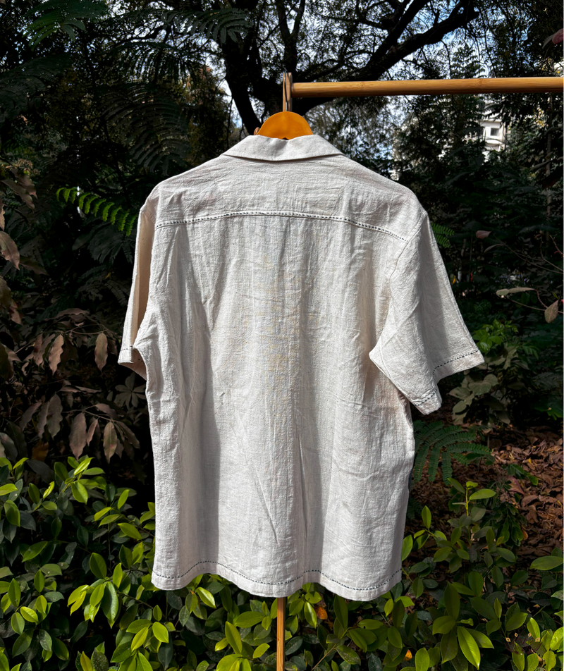 Handstitched Applique Kala Cotton Shirt