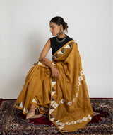 Exclusive Applique HandStiched Chanderi Saree