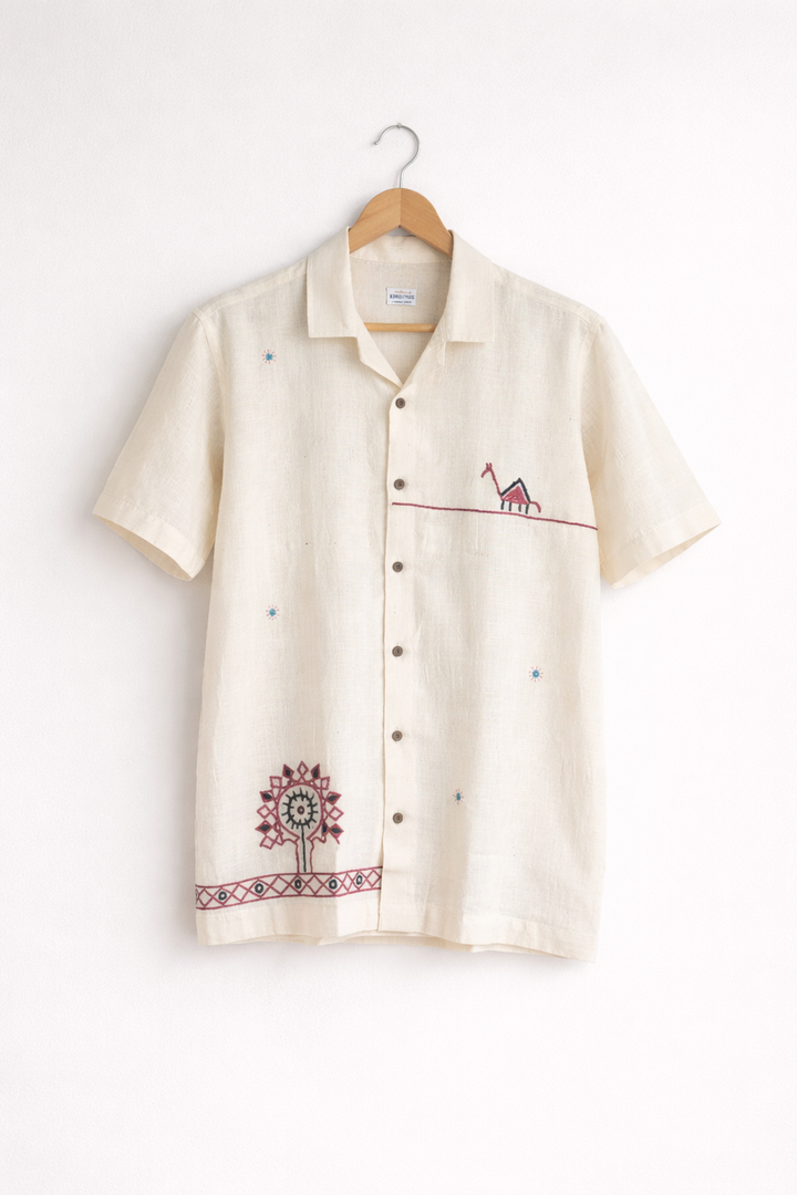 Rabari Embroidered Shirt – AMOUNEE - Handloom & Handicraft