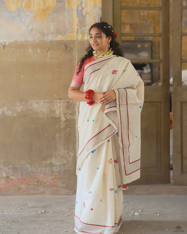 Kantha Hand Embroided saree
