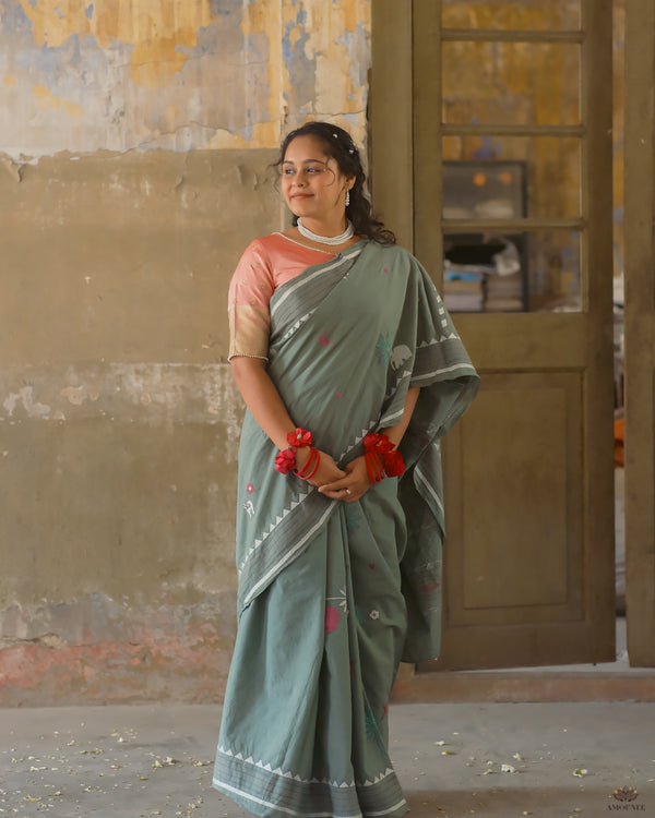 Kantha Hand Embroided saree