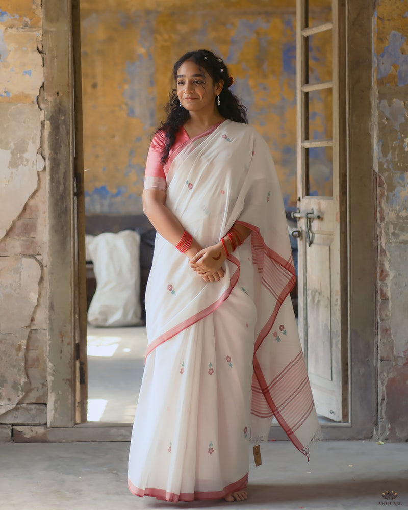 EXCLUSIVE JAMDANI COTTON HANDWOVEN SAREE