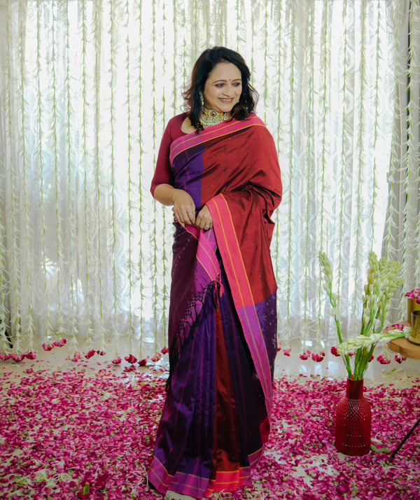 TANGALIYA COTTON-SILK HANDWOVEN SAREE