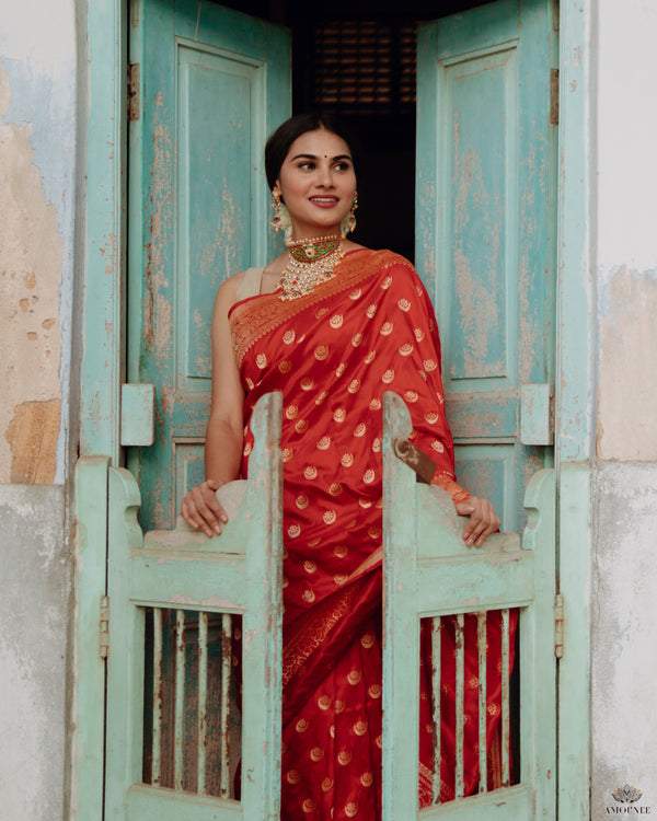 Ashavali Brocade Handwoven Saree