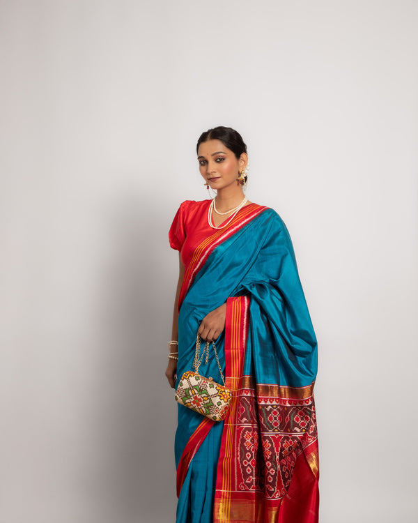 Silk Semi Double Ikat Patola Saree