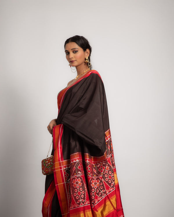 Silk Semi Double Ikat Patola Saree